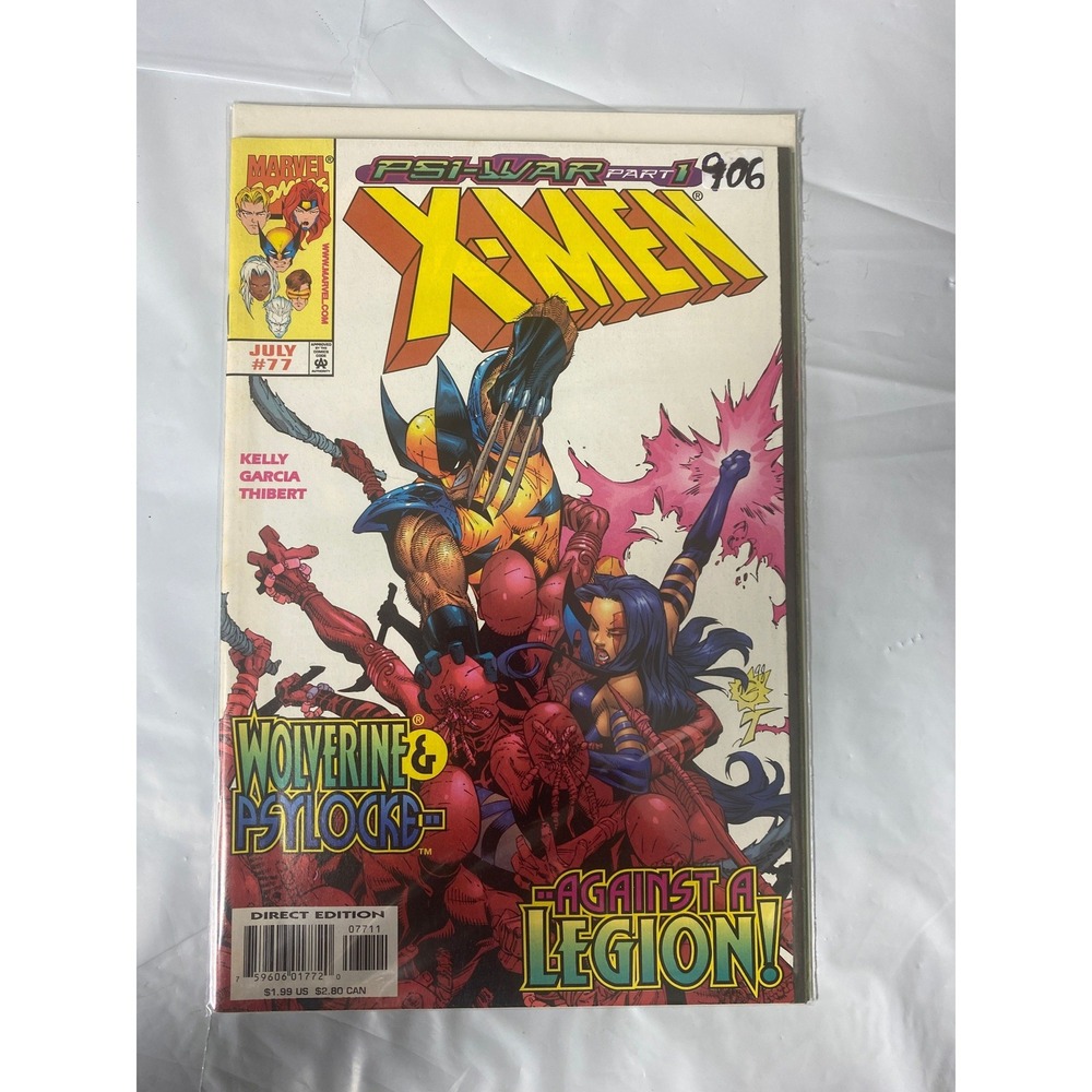 Marvel Comics X-Men #77 July 1998 PSI-War Part 1 Wolverine‎ Psylocke Direct
